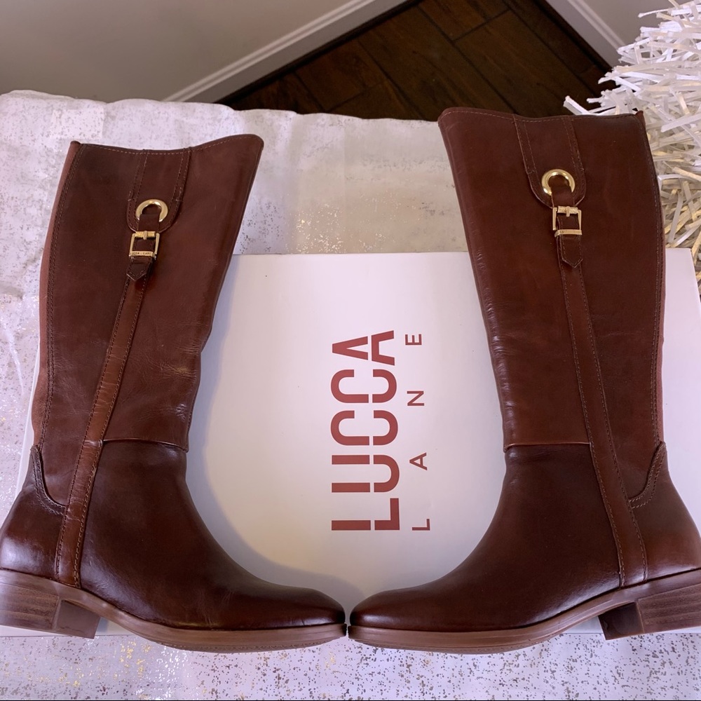 LUCCA LANE Sashya Leather Riding Boots - Picture 3 of 4